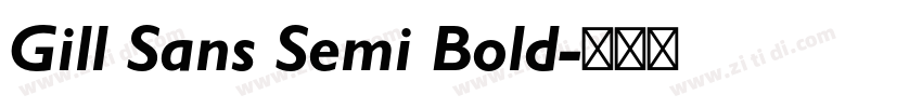 Gill Sans Semi Bold字体转换